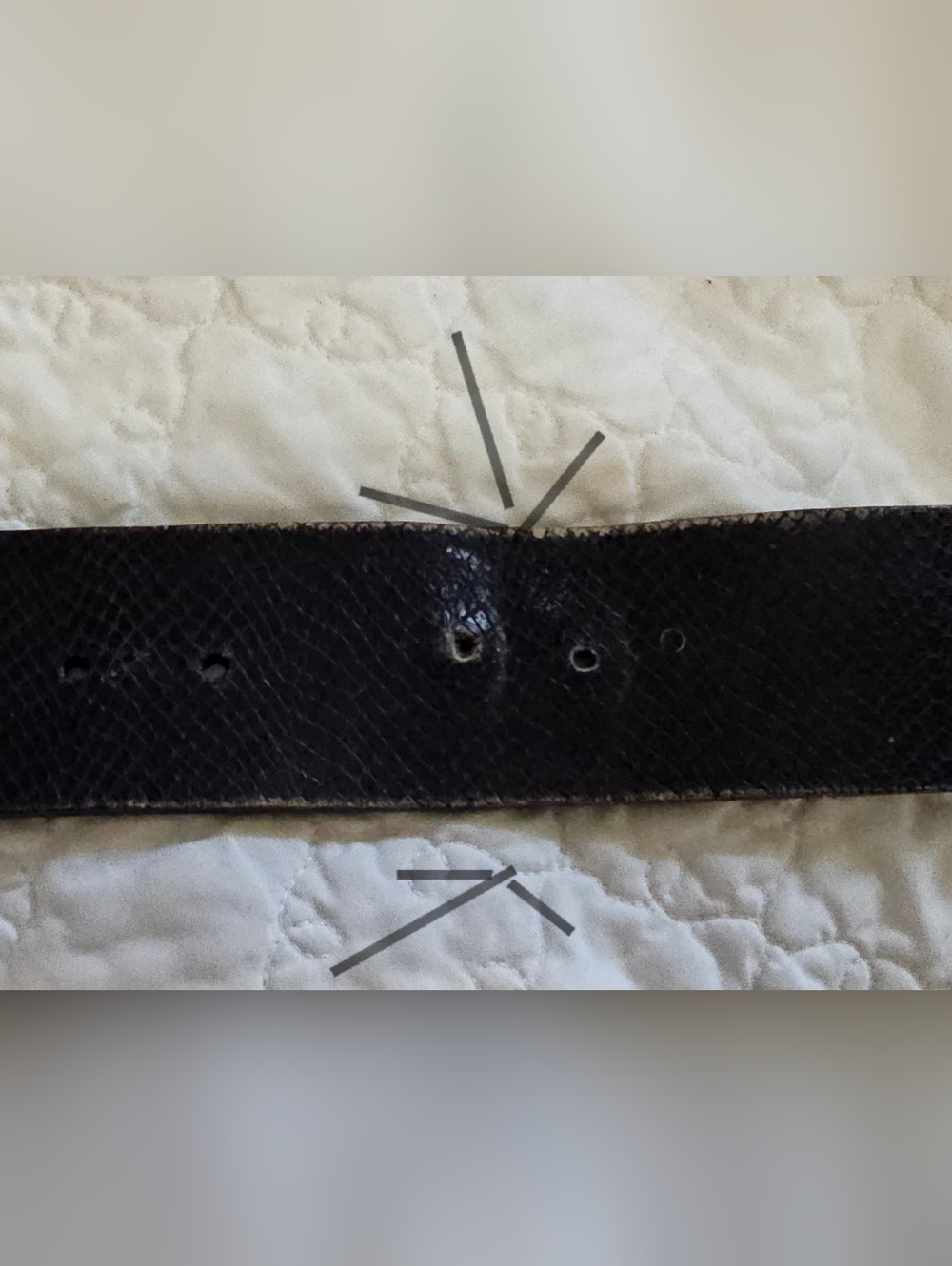Chicos LeatherTextured Belt with Silver Rhinestone Buckle Bling - Picture 9 of 9